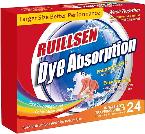 RUILLSEN 24 hojas de lavandería para el hogar suministros para el hogar colección de tintes recogedor de colores para coleccionistas para usar en