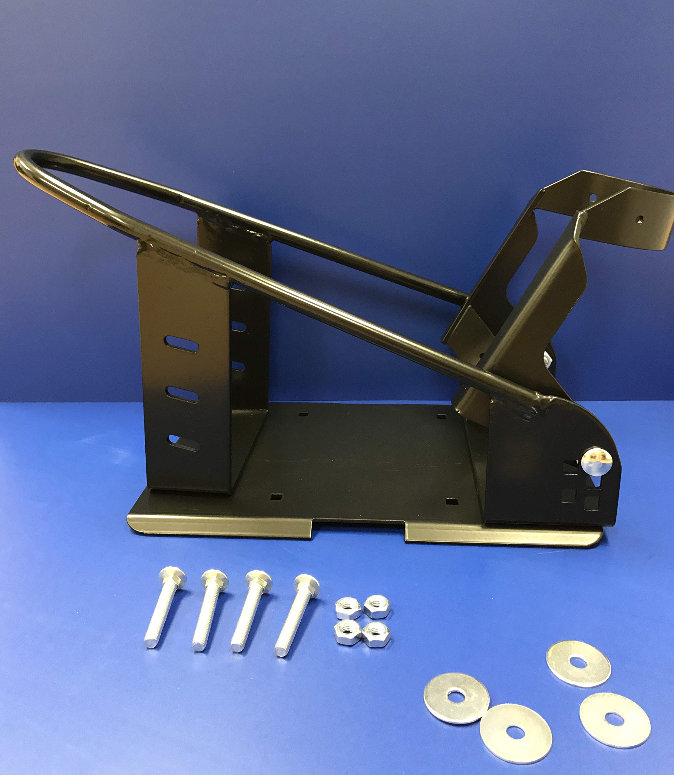 Removable Black Motorcycle Wheel Chock with Quick Release Mount