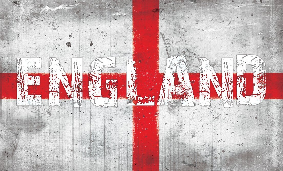 Cool Grunge Effect England ST Georges Flag Stickers 184mm by 110mm
