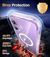 Vista 781 de Diaclara - Funda diseñada para iPhone 15 Plus de 6.7 pulgadas, transparente, cuerpo completo, con protector de pantalla, resistente de protección