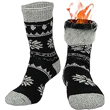 Women Thermal Socks - Thick Boot Sock Warm Winter Crew Socks - Cozy Soft Christmas Socks Size 5-10