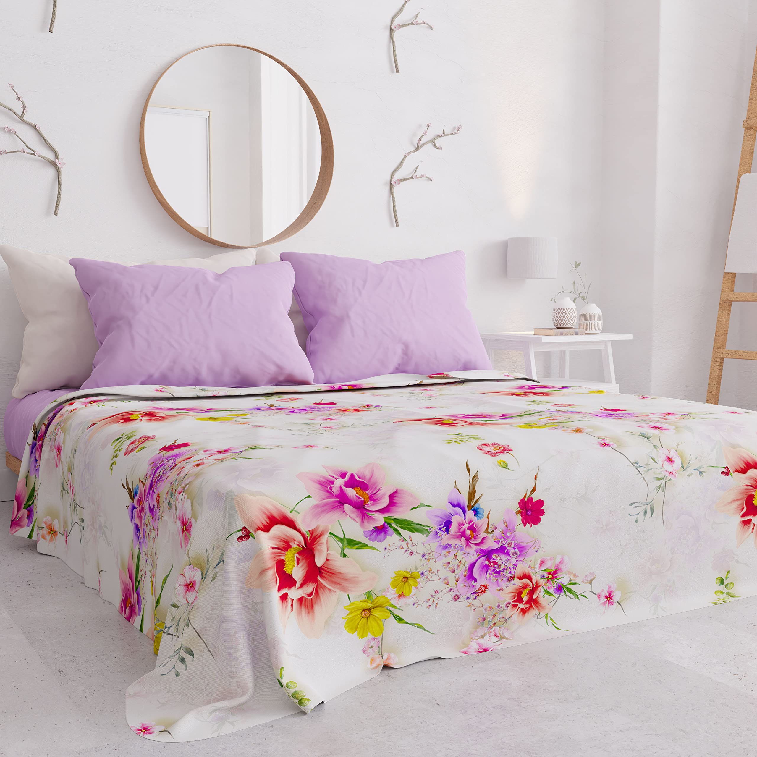 PETTI Artigiani Italiani - Microfibre Sofa Cover 180 x 270 cm, Spring 02 Design White, Spring White - Image 2