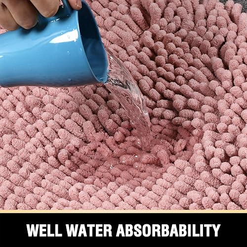 Miniatura 225 de Alfombras de baño Tapetes para baño antideslizante de chenilla de lujo alfombra de baño alfombra extra suave y absorbente Tapetes peludos lavables