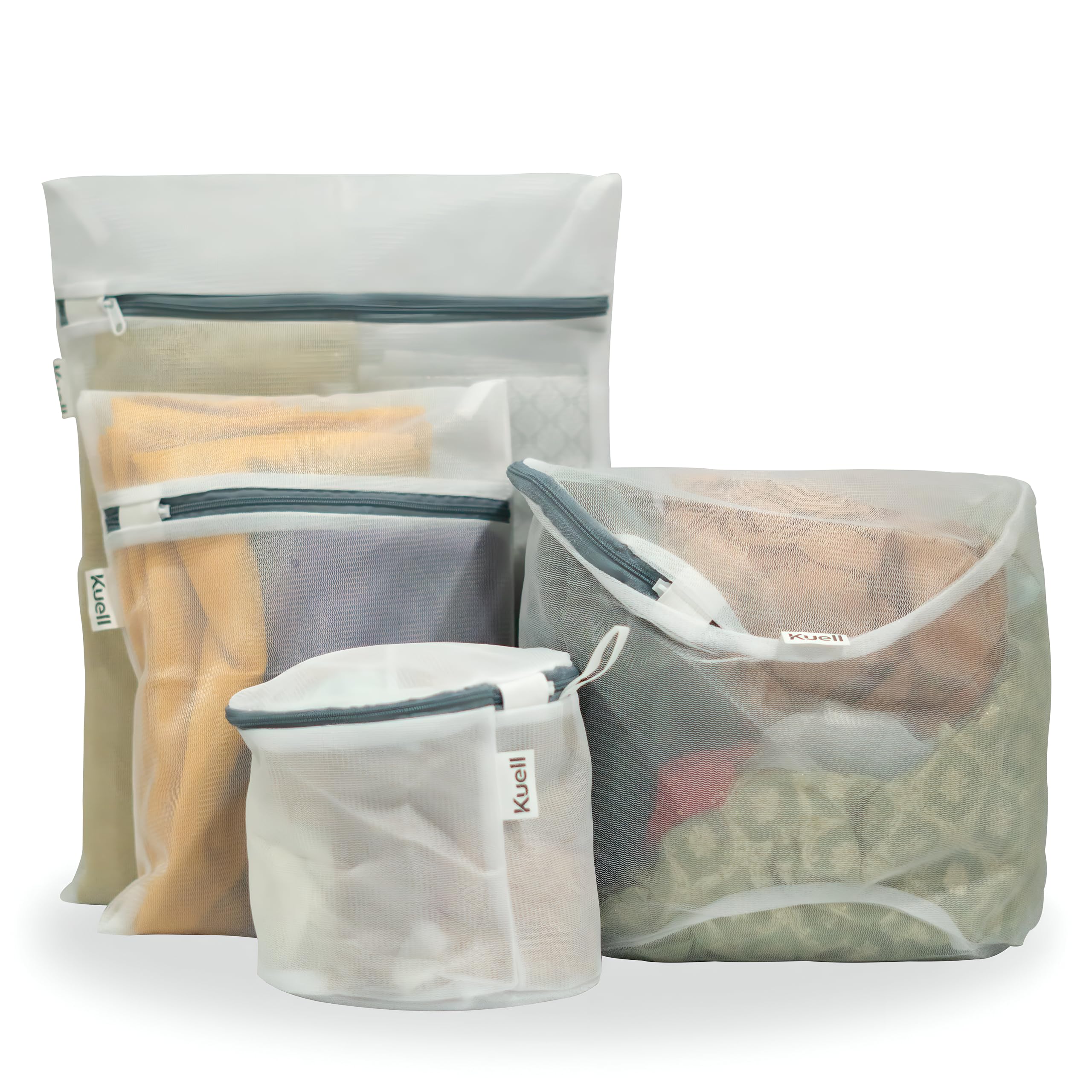 Kuell Mesh Laundry Washing Bags With Premium Rust Free Zipper (Pack of 4) (B0D6NN4MKQ) Amazon Price History, Amazon Price Tracker