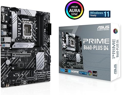 Miniatura 7 de ASUS Prime B660-PLUS D4 LGA 1700 (Intel 12 generación) ATX placa base (PCIe 4.0, DDR4,3xM.2 ranuras, LAN de 2.5 Gb, USB trasero 3.2 Gen 2 2x2 tipo