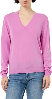 Jersey Cuello V M/L 1002d4488 Suéter, Lila 1v5, Mujer