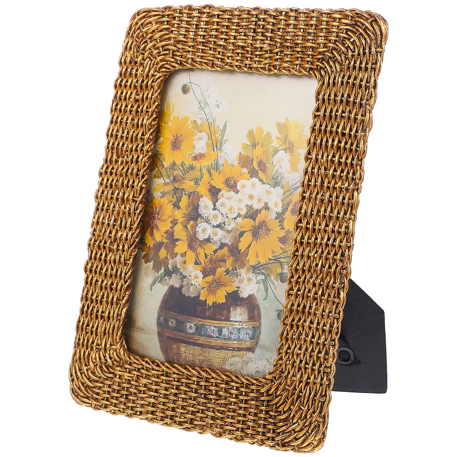 Porte-photo décoratif rétro doré de 6 pouces, cadeau idéal pour la maison