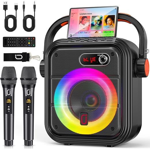 JYX Karaoke Machine with 2 Microphones 66PRO