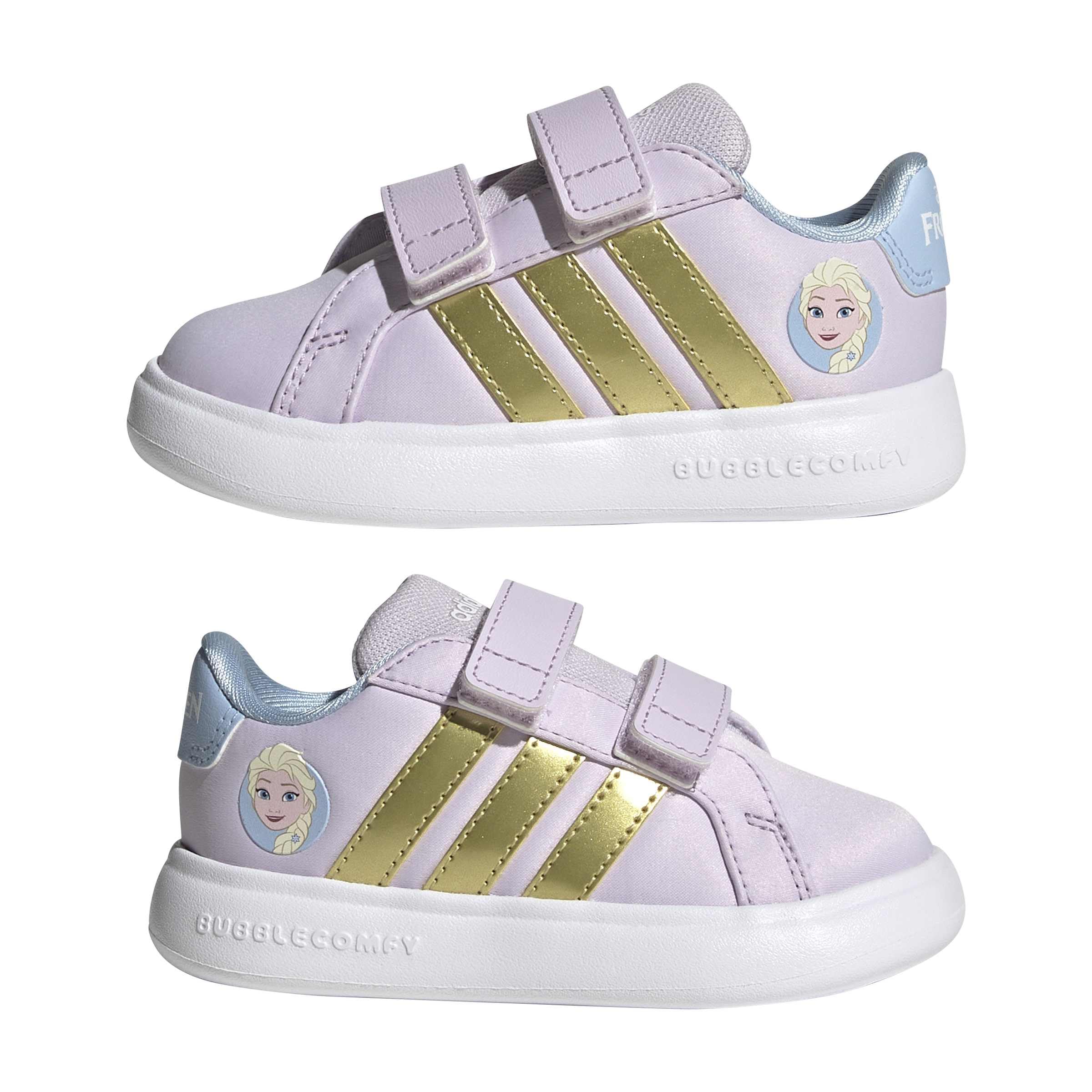adidas Mixte bébé adidas Disney Frozen Grand Court 3.0 Shoes Infants, Glow Blue/Gold met./Ice Lavender, 26 1/2 EU