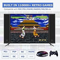Vista 4 de Kinhank Super Console X Max Retro Game Consoles with 110,000+ Games,Compatible with PS1PSPMAMESFC,Android TV 9.0EmuELEC 4.5CoreELEC 3 System in 1