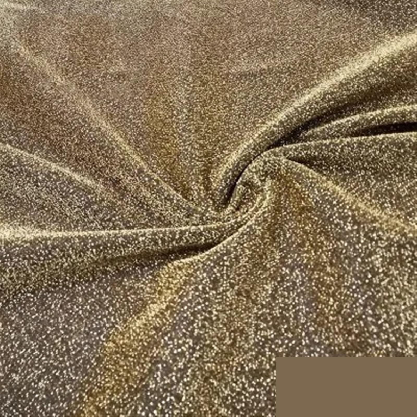 Tejido metalizado con purpurina, Tela multicolor de cielo estrellado con brillo danza boda elástica punto brillante 100 cm x 150(1 UK)