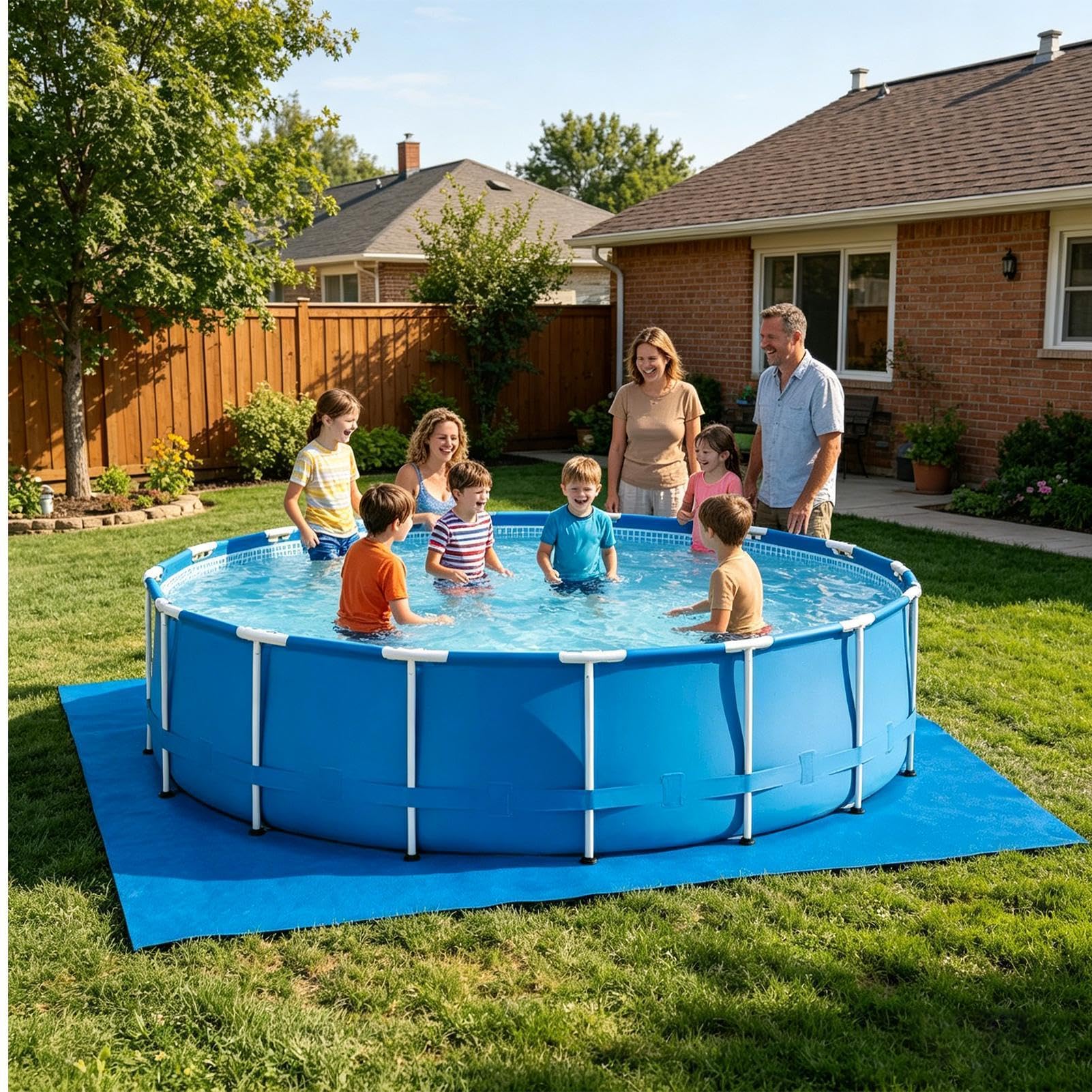 Generico Telo per sotto Piscina Protezione per Fondo con Tappeto