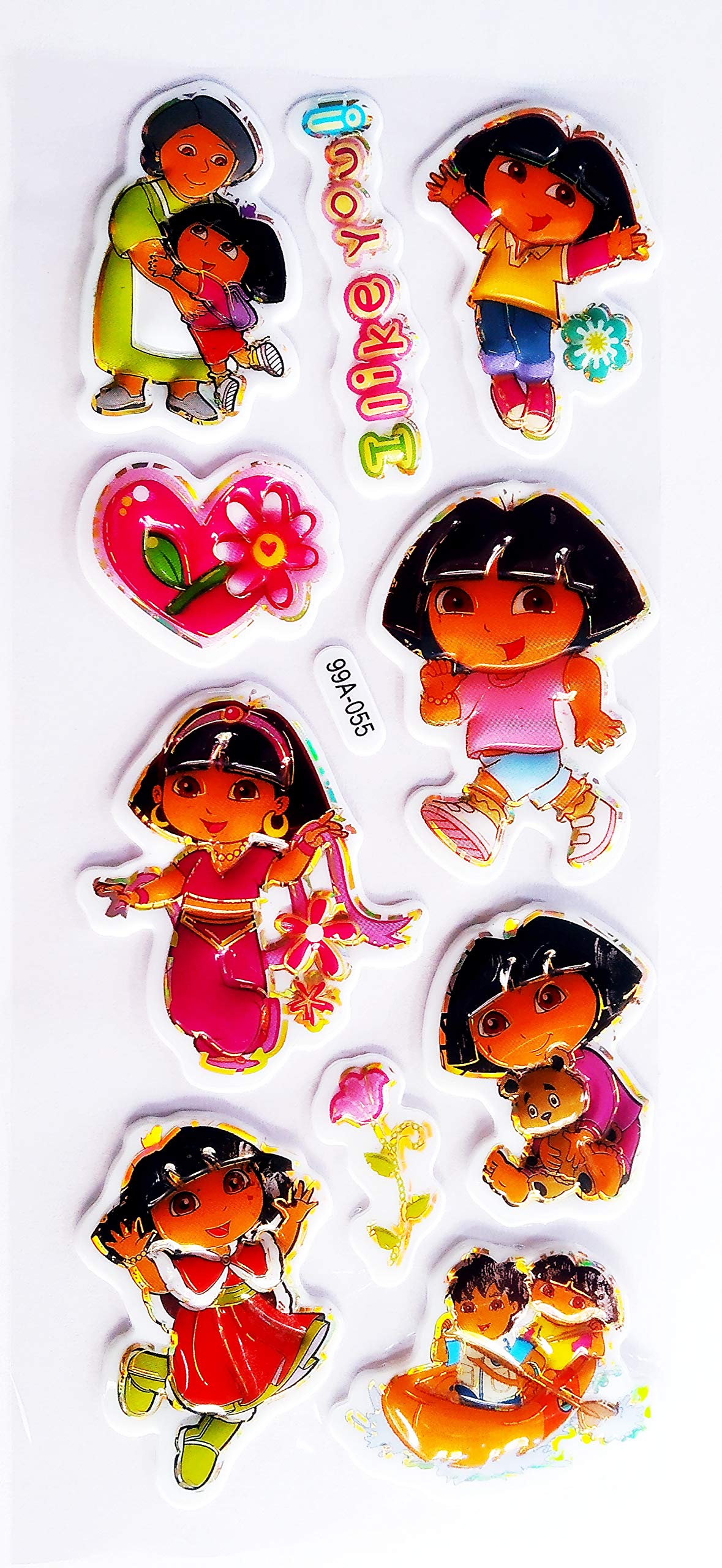 SBS Kid's Favorite Dora Buji Puffy Stickers (Set of 5)