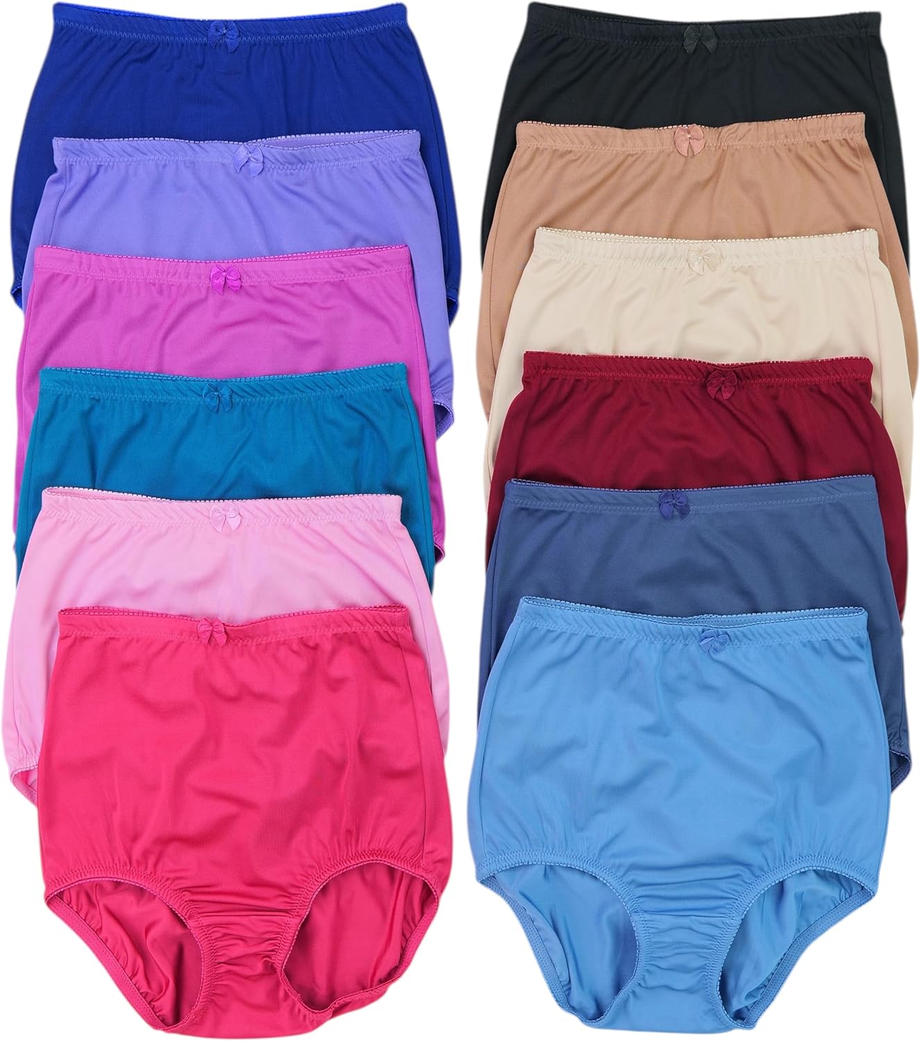 ToBeInStyle Women's Pack of 6 High-Waisted Girdle Brief Tummy Support Everyday Panties - Image 2