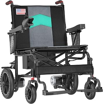 22 Inch Wider Seat Electric Wheelchairs for Adults - Support 350 lb & 500W Motor Motorized Wheelchair with LED Light, 15 Miles Range, Lightweight Foldable Power Wheelchair for Travel/Outdoor/Daily