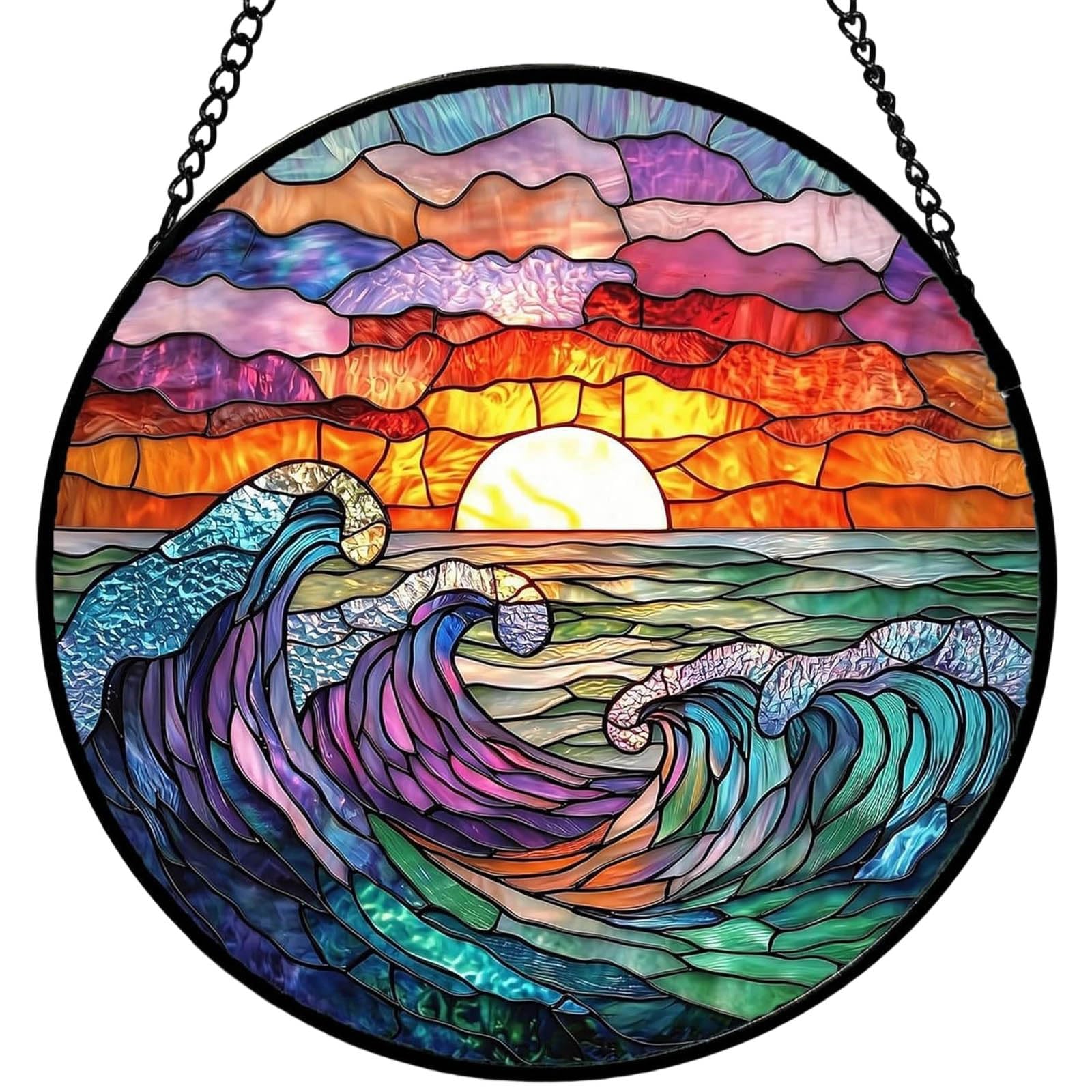 Qusinfc Colorful Sun Catchers Glass Ornament Suitable for Window Gardens Decorating with Colorful Light Reflection Twist Sunlight Reflectors