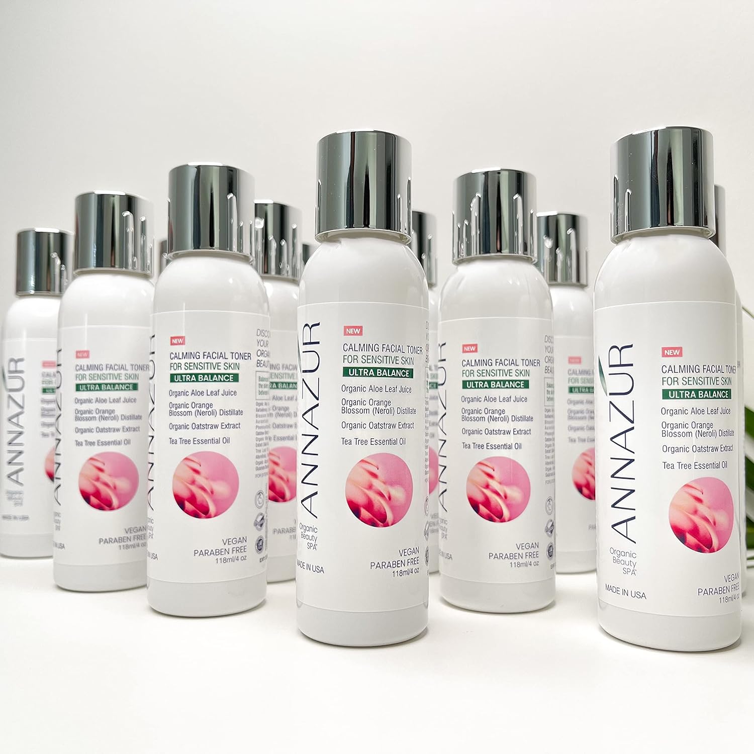 Toner ANNAZUR Calming Facial Ultra Balance 4 oz, for Sensitive Skin, Organic, Professional SPA Toner for Face