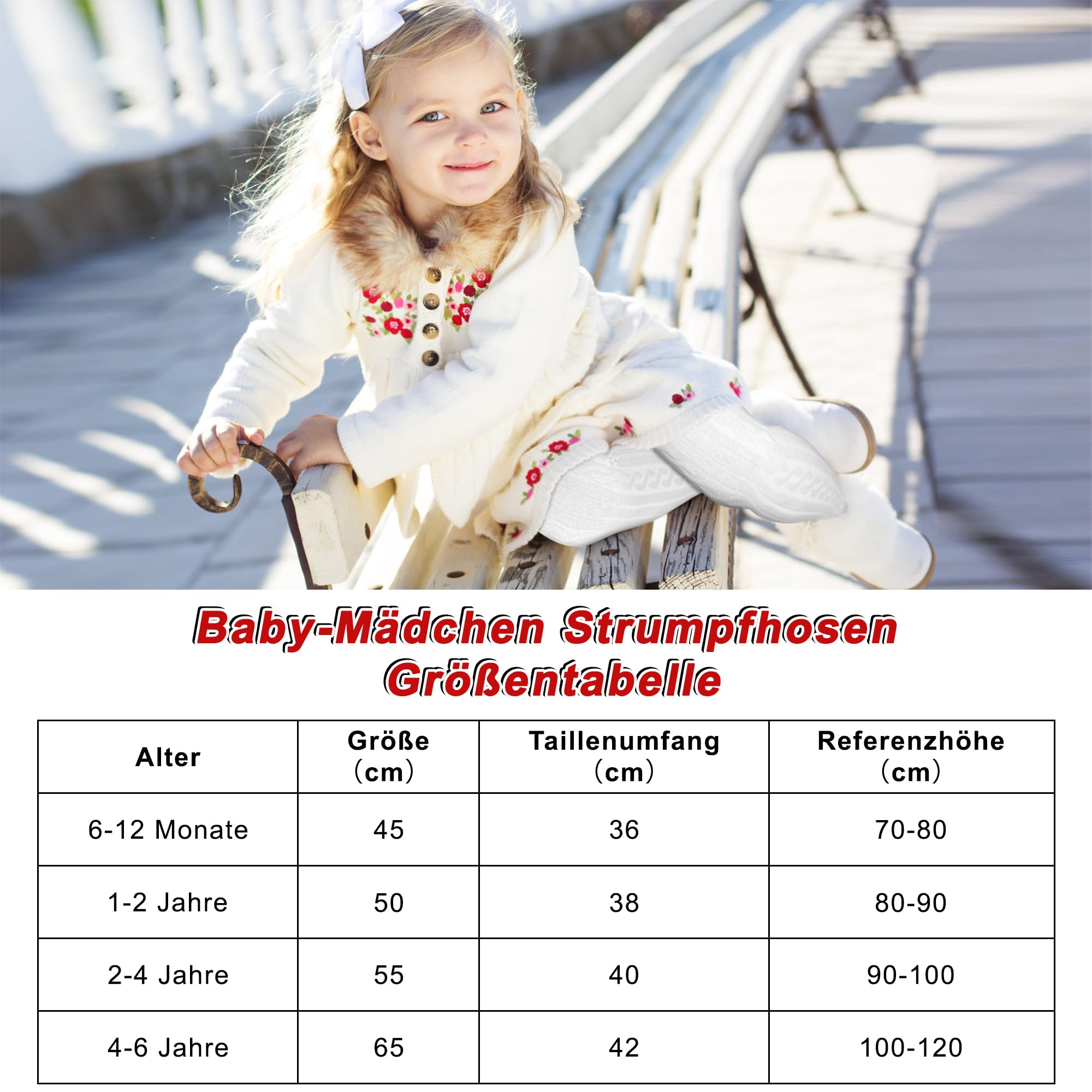 GENTABY Collant per bambini, confezione da 3 pezzi, con antiscivolo, misto cotone, per bambine 6 mesi, 6 anni