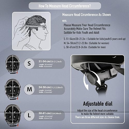 Miniatura 3 de INNAMOTO - Casco resistente a impactos con ventilación para patineta patines longboard para niños jóvenes y adultos Negro, Azul / Patchwork, Gris,