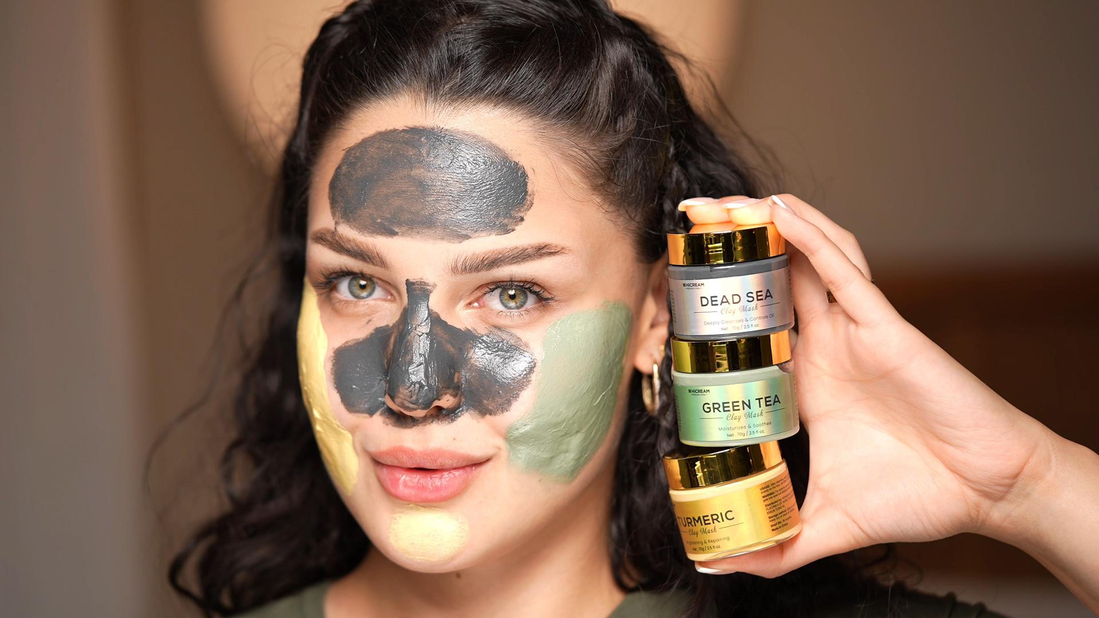 Amazon.com : Hicream Turmeric Clay Mask, Green Tea, Dead Sea