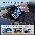 Magnetic Car Mount Vacuum Suction Phone Holder - EndlessAzure N55 Strong Magnet, Metal Foldable Arm, 360° Adjustable for MagSafe, iPhone17 and Other Smartphone