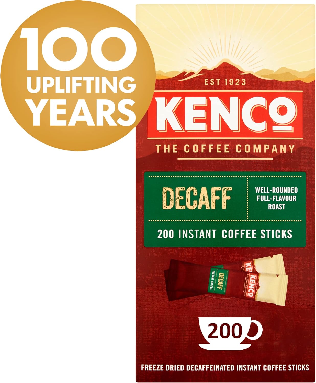 Kenco Decaf Instant Coffee Sticks 200 x 1.5g Sachets Amazon.co.uk