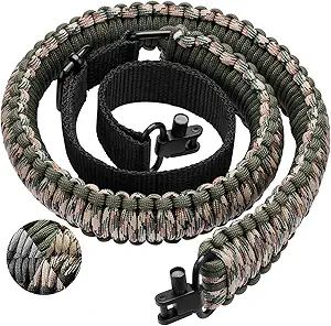 CVLIFE Rifle Sling Strap 550 Paracord 2 Point Sling with Tri-Lock Swivel for Hunting and Outdoor