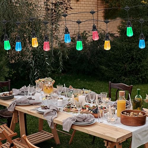 Miniatura 3 de Guirnalda de luces para exteriores de 60 pies, estilo vintage, inastillables, resistentes a la intemperie, para bodas, fiestas, vacaciones, Navidad,