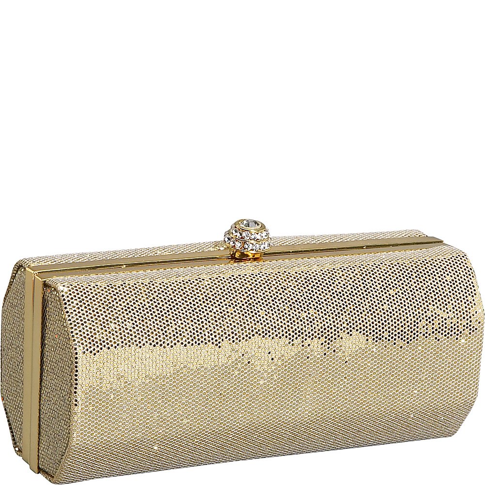 J. Furmani Hard Case Clutch With Rhinestone Closure