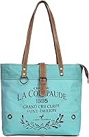 CreativeLeatherArts La Couspaude Upcycled Canvas Tote Bag for Women - Eco-Friendly, Spacious & Stylish