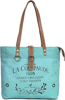 CreativeLeatherArts La Couspaude Upcycled Canvas Tote Bag for Women - Eco-Friendly, Spacious & Stylish