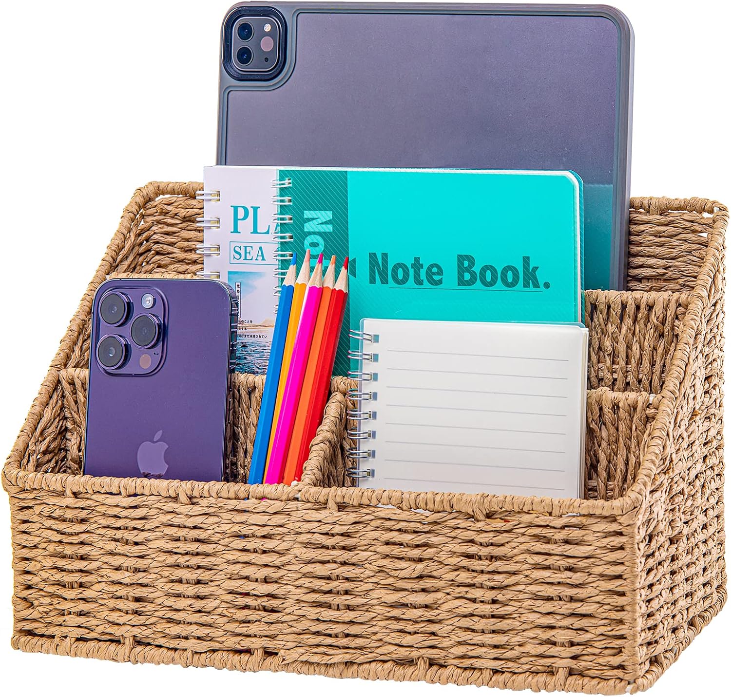 Woven Mail Organizer Countertop, Desktop Mail Organizers