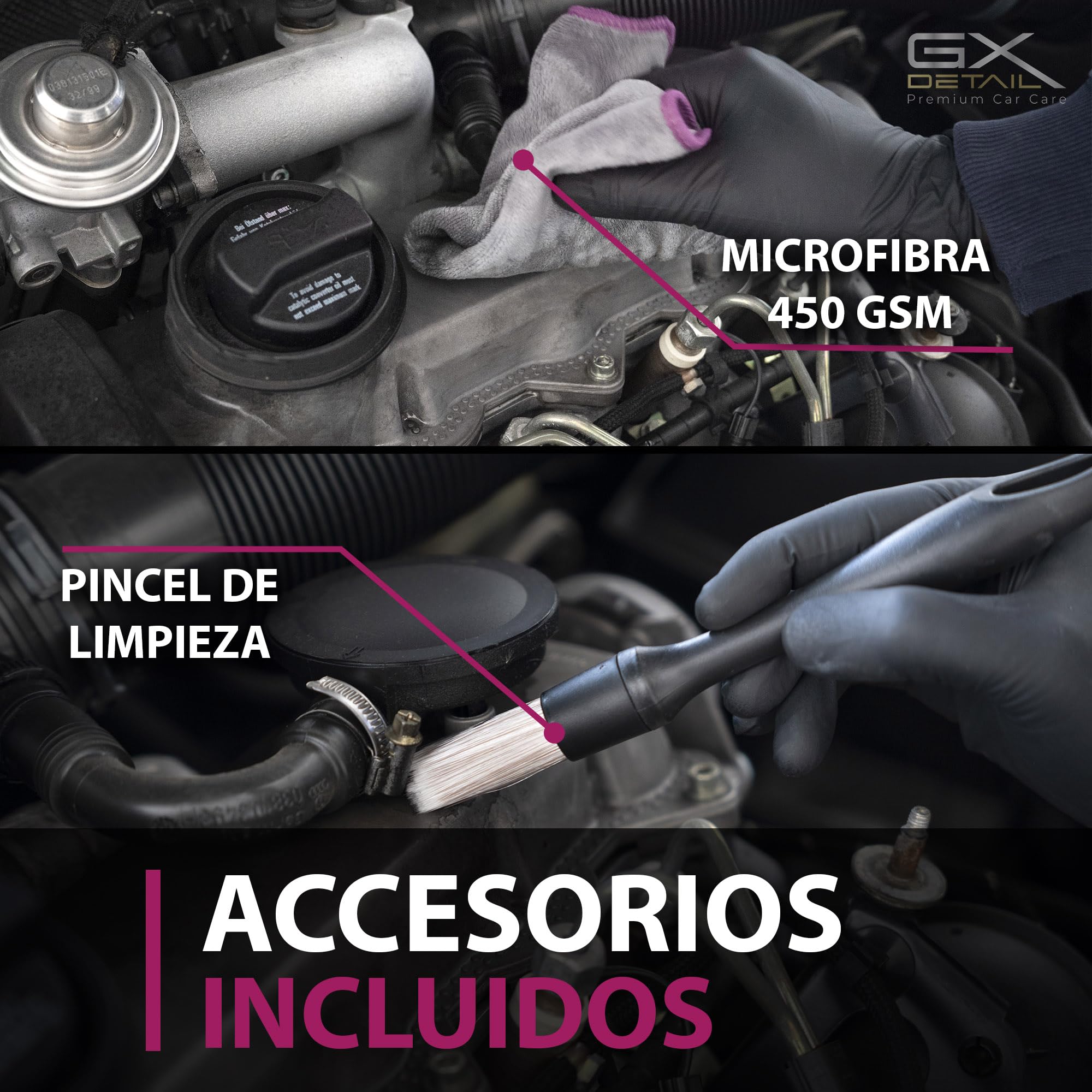 GxDetail Limpia Motores Premium para Coche 5 Litros – Desengrasante Potente y Seguro – Elimina Grasa, Aceite y Suciedad – Protección y Brillo Profesional – Fácil Aplicación.