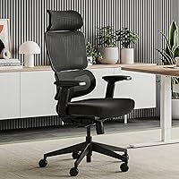Vista 7 de EUREKA ERGONOMIC Lena Silla de oficina de malla, silla de oficina ergonómica, silla de escritorio con respaldo alto con reposacabezas de gran
