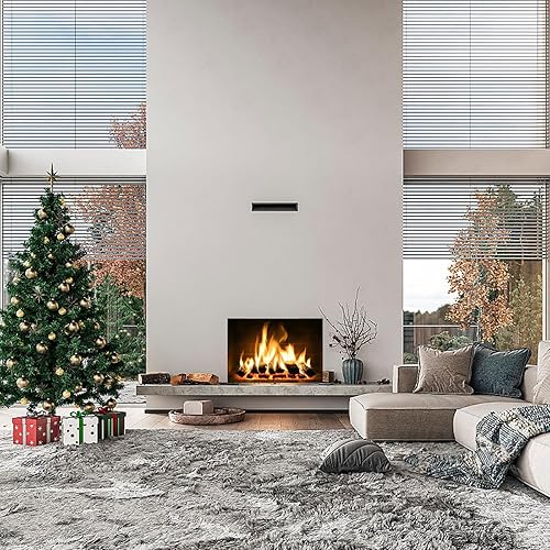 Miniatura 4 de SUPERDANT Adhesivo de pared 3D de imitación para chimenea, hoguera, decoración de pared de hogueras 3D, calcomanías de vinilo para despegar y pegar,