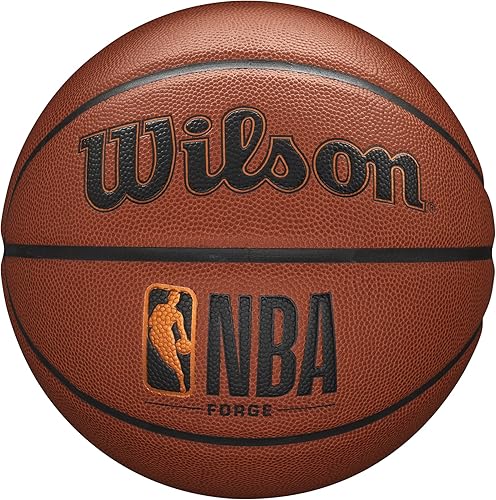 WILSON - Balones de baloncesto en interiores y exteriores de la serie NBA, tamaño 6, 28.5pulgadas, color marrón