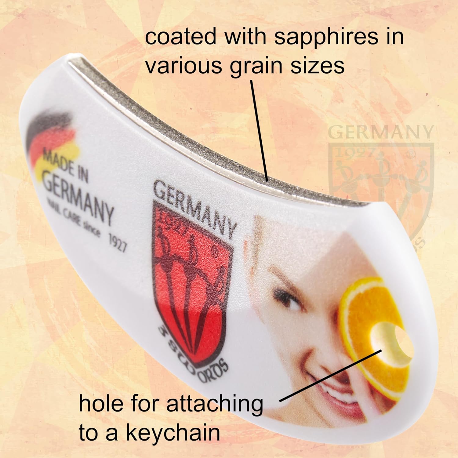 3 Swords Germany - Sapphire Nail File - Rounded Blade - Suitable for All Pocket Brand new - Made in Germany