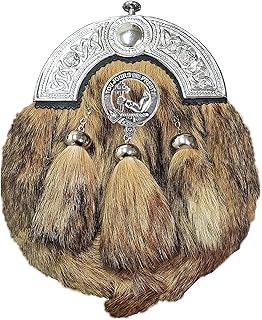 MacDonald Dunnyveg Scottish Clan Crest Badge Dress Fur Sporran
