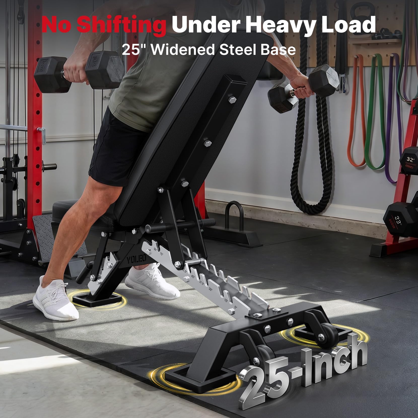 Commercial Adjustable Weight Bench 2315LB ASTM Certified – 80% Pre-Assembled Heavy Duty Workout Bench for Home Gym