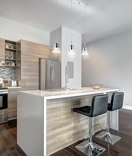 Miniatura 3 de JONATHAN Y JYL7037A Alain - Colgante ajustable de metal integrado con LED para comedor, salón, cocina, oficina comercial, cromadotransparente