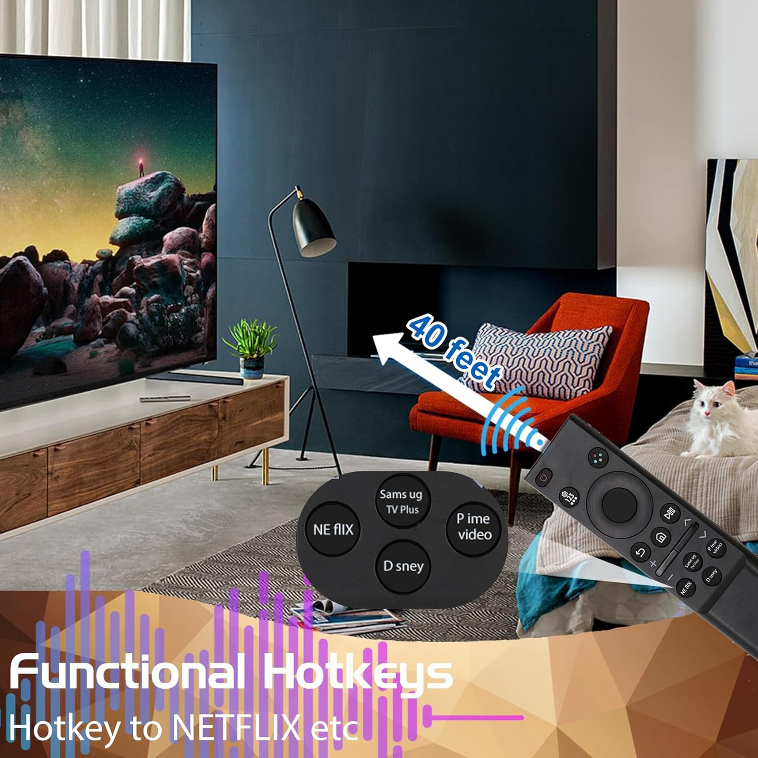 Universal Remote for Samsung TV Remote Control, BN59 Remote Control Smart TV Compatible with All Samsung Smart TV Curved QLED Frame LED LCD SUHD HDTV 3D 4K 8K TVs（Without Voice） image 8 of 8 B0DWXHXJZ6