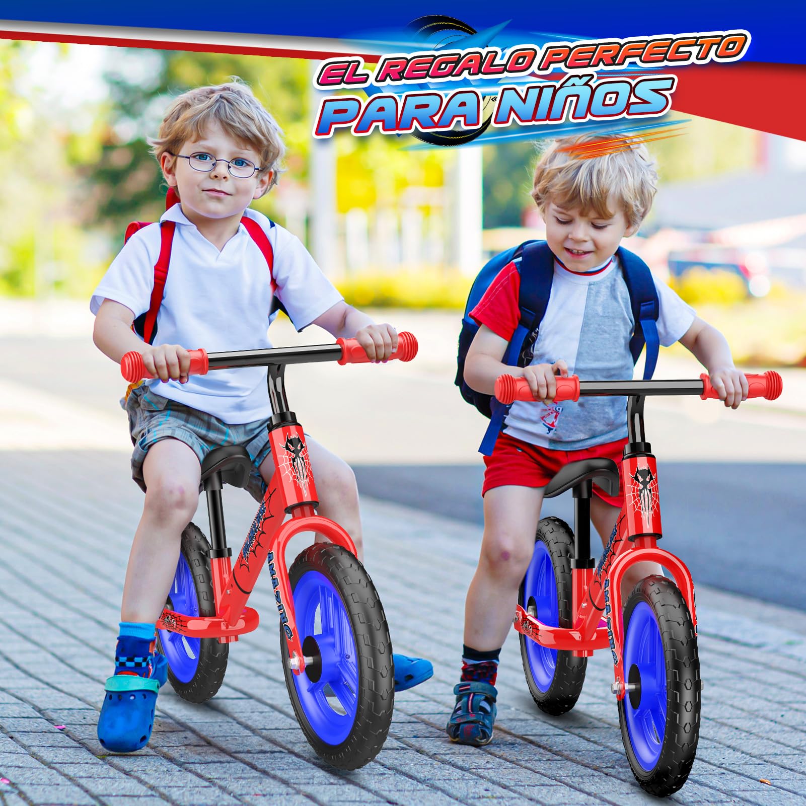 Braxel Bicicleta sin Pedales para Niños de 2 a 6 Años hasta 35 KG, Juguetes Niños 2 3 4 5 6 año Regalo Niño, Andador Niño Bici Bebe con Luminosas