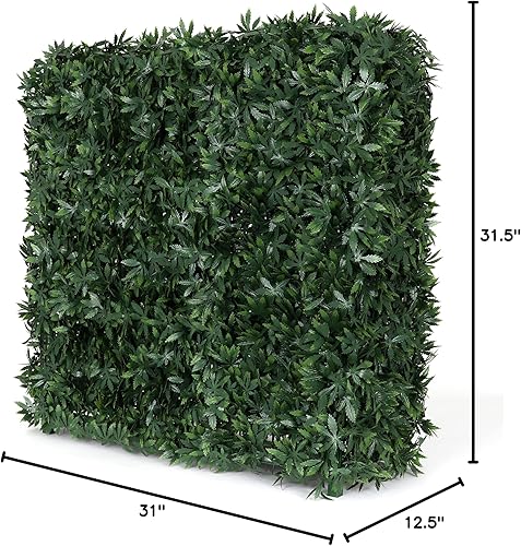 Miniatura 7 de 3rd Street Inn Pared de seto de malezas artificial, planta de privacidad artificial para exteriores, gran sustituto de boj y hiedra, divisor de