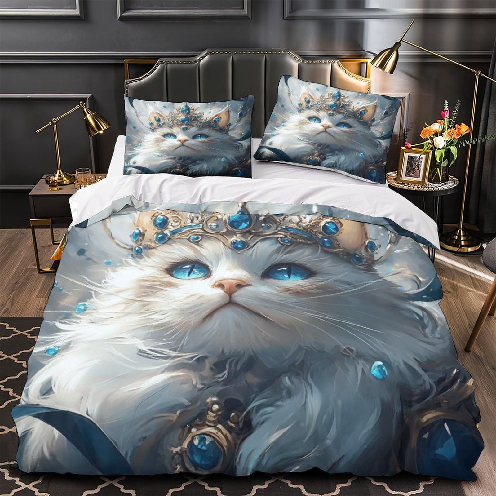 Housse de couette félin fantastique pour transformer la chambre d'enfant en royaume