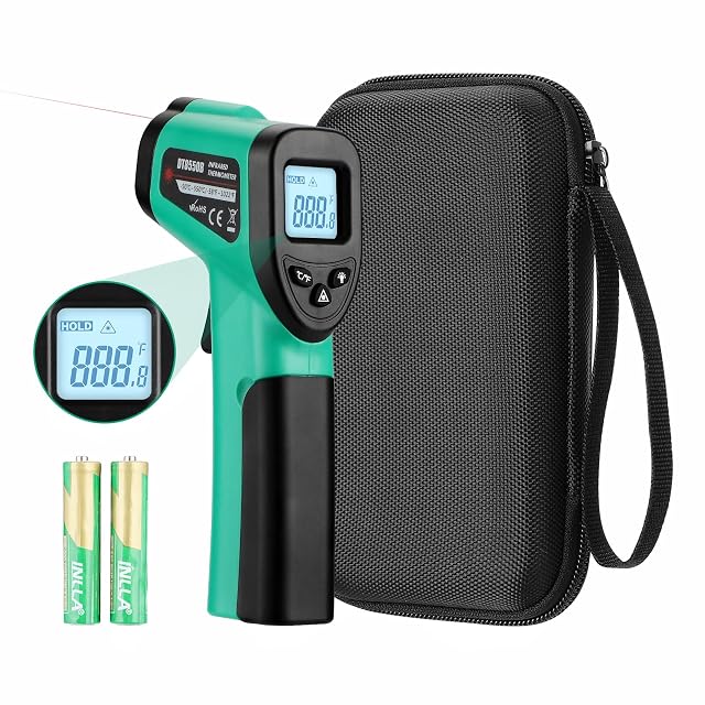 OnniOne Infrared Thermometer Gun for Cooking -58 1022 Digital Laser Temperature Gun for Blackstone Pizza Oven Reptiles IR