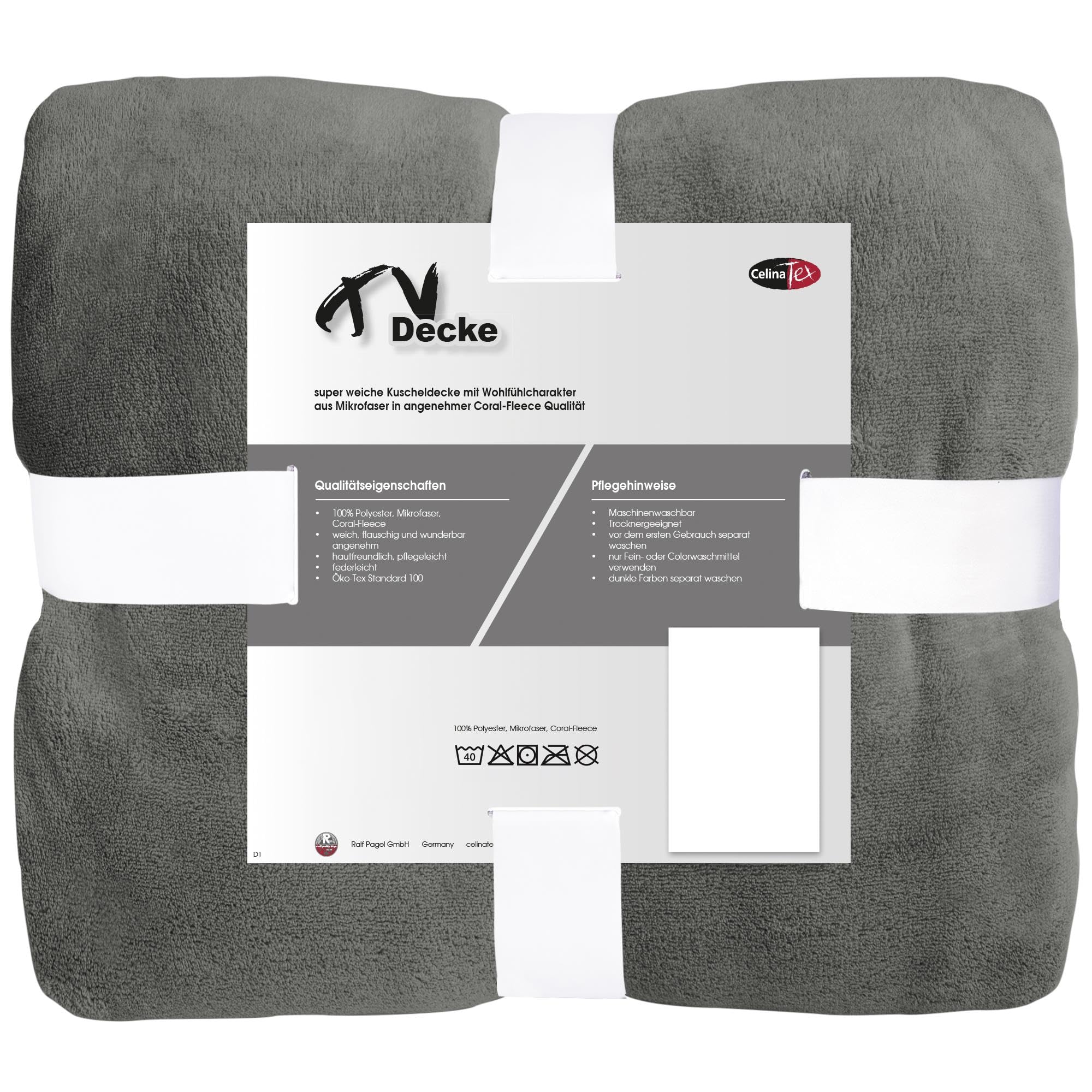 CelinaTex Oeko-TEX, soffice coperta per divano, in morbida