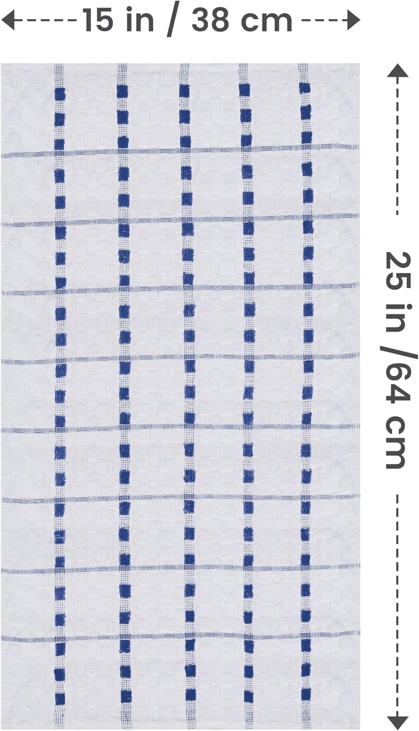 Utopia Towels - Kitchen Towels 12 Pack, 15 x 25 Inches, 100% Ring Spun Cotton Super Soft and Absorbent Linen Dish, Tea and Bar Towels Set, Navy