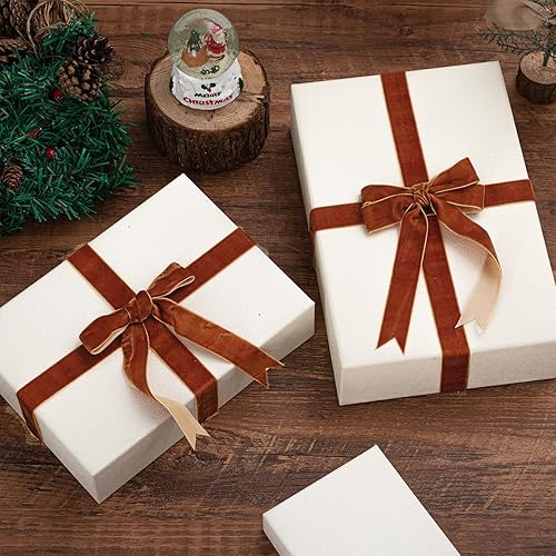 Miniatura 161 de Chuangdi 3/8 pulgadas, 60 yardas, cinta de terciopelo azul verde azulado de Navidad, cintas anchas de terciopelo vintage para adornos de árbol