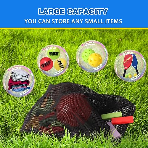 Miniatura 8 de Large Heavy-Duty Mesh Sports Ball Bag for Soccer Basketball Volleyball Football Baseball Golf Pickleball Balls Drawstring Gym Equipment Water Sports