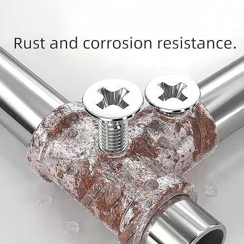 Miniatura 4 de NACX Tornillos de cabeza plana avellanados Phillips M3 x 1.378 in, A2-70, tono plateado, acero inoxidable 304, 100 unidades